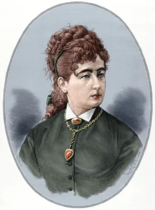 Framed Print : Pauline Lucca (1841-1908). Engraving. Colored Framed Print : Pauline Lucca (1841-1908). Engraving. Colored