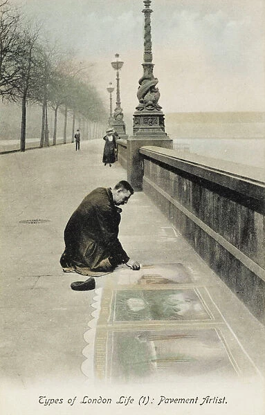 Pavement Artist - London Embankment