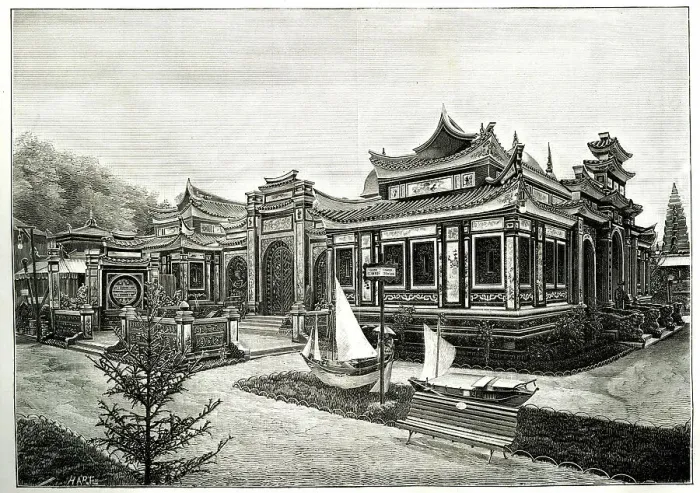 Framed Print : Pavilion of Annam and Tonkin, Paris Exhibition of 1889 Framed Print : Pavilion of Annam and Tonkin, Paris Exhibition of 1889