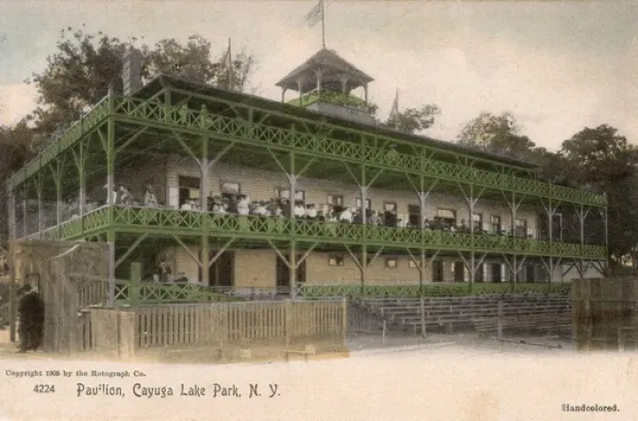 Framed Print : Pavilion, Cayuga Lake Park, New York State, USA Framed Print : Pavilion, Cayuga Lake Park, New York State, USA