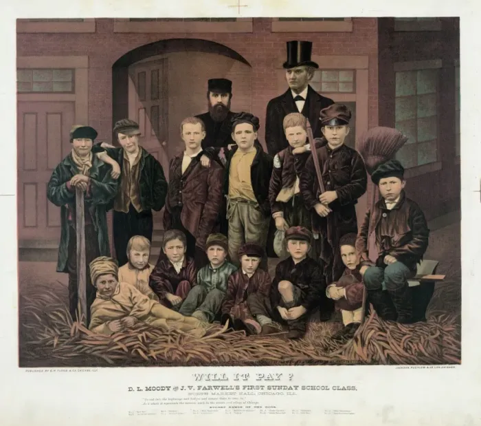 Framed Print : Will it pay? D. L. Moody and J. V. Farwells first Sunday scho Framed Print : Will it pay? D. L. Moody and J. V. Farwells first Sunday scho