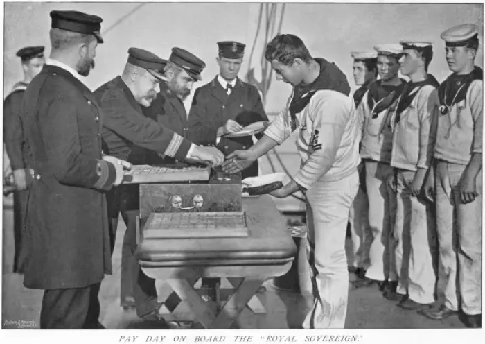 Framed Print : Pay Day on Naval Ship Framed Print : Pay Day on Naval Ship