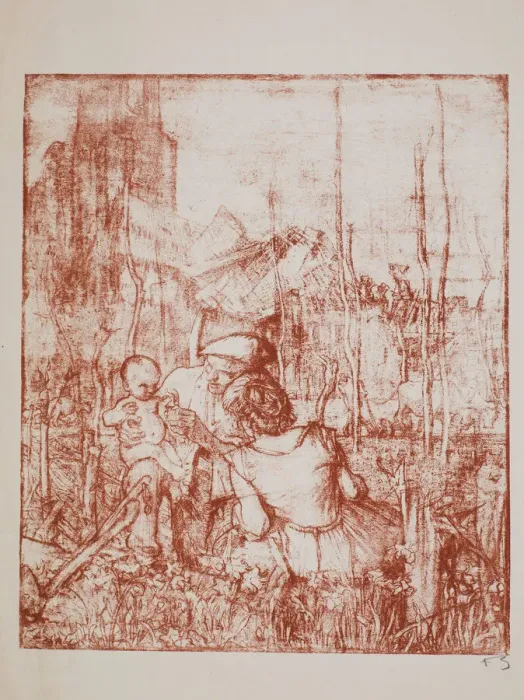 Framed Print : Peace (Love Amid Ruins), by Frank Brangwyn Framed Print : Peace (Love Amid Ruins), by Frank Brangwyn