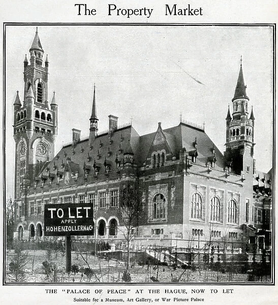 Peace Palace at The Hague, To Let, WW1