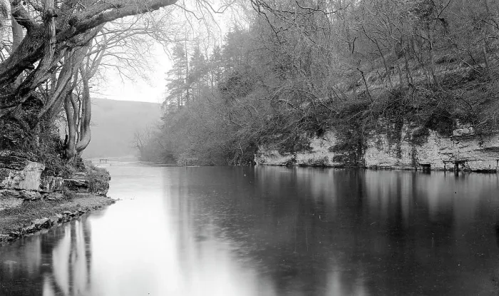 Framed Print : Peak District - Lathkill Dale from Cales Dale end Framed Print : Peak District - Lathkill Dale from Cales Dale end