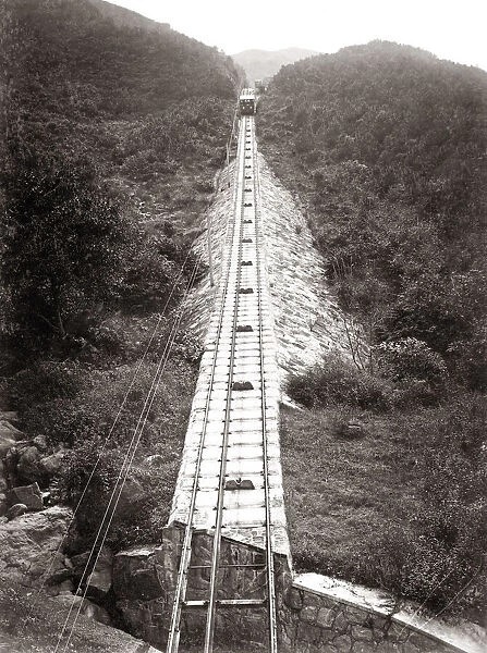 Peak tram, funicular railway, Hong Kong, c. 1890 s