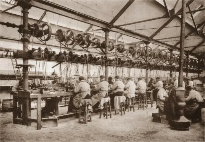 Framed Print : Pearl Button Making at Merxplas Labour Colony, Belgium Framed Print : Pearl Button Making at Merxplas Labour Colony, Belgium