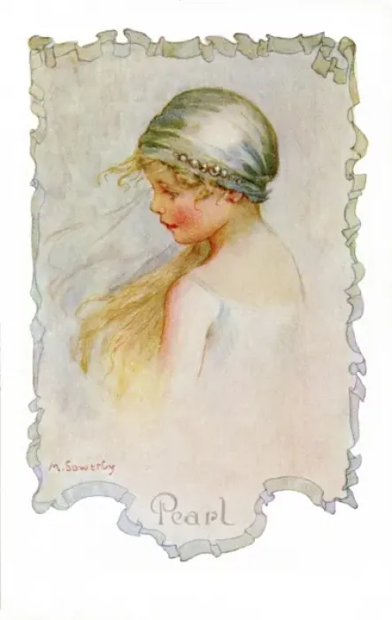 Framed Print : Pearl by Millicent Sowerby Framed Print : Pearl by Millicent Sowerby