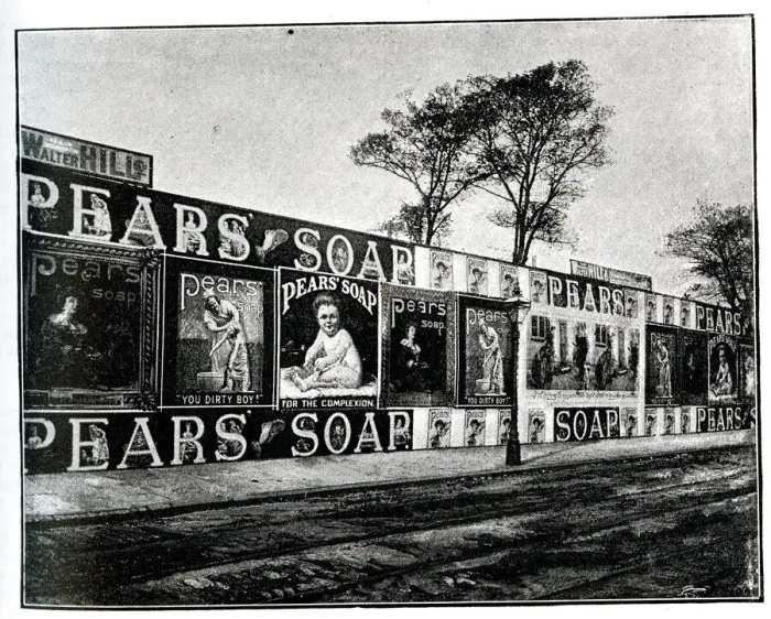 Framed Print : Pears Soap advertising hoardings, Holloway Road, London Framed Print : Pears Soap advertising hoardings, Holloway Road, London