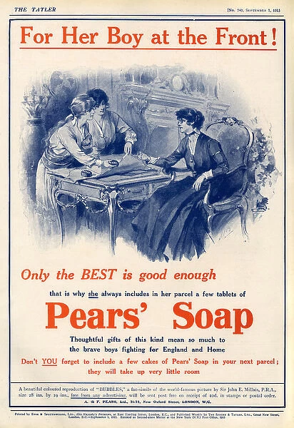 Pears Soap advertisement, WW1