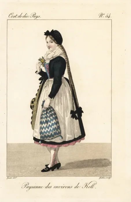 Framed Print : Peasant girl of the environs of Kell am See Framed Print : Peasant girl of the environs of Kell am See