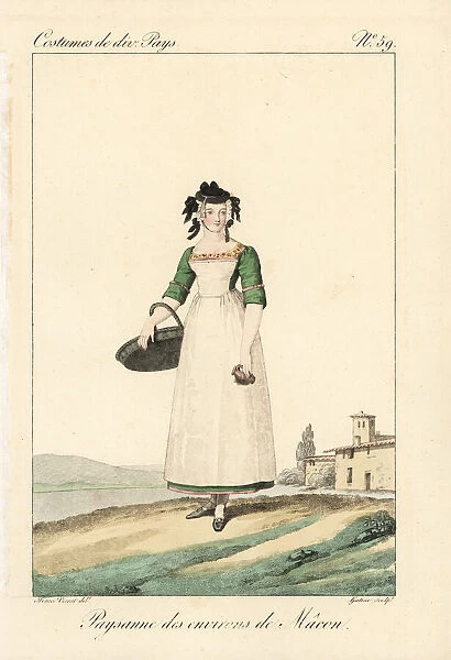 Peasant girl of the environs of Macon, Belgium, 19th century
