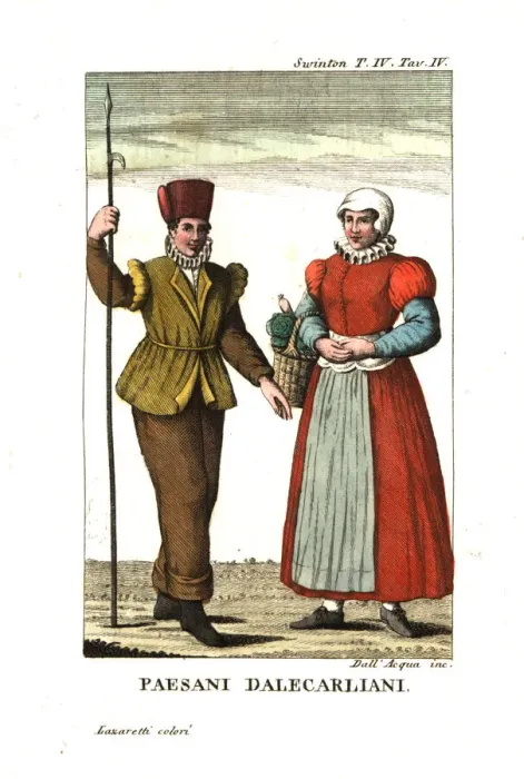 Framed Print : Peasants of Darlana or Dalecarlia county, Sweden Framed Print : Peasants of Darlana or Dalecarlia county, Sweden