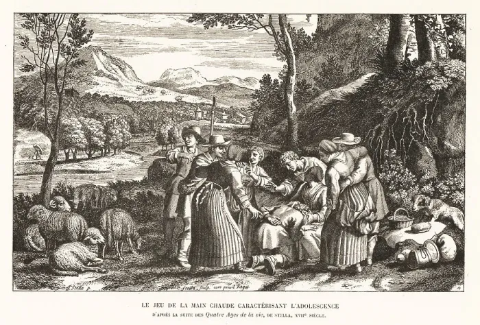 Framed Print : Peasants playing the game of hot hands, 17th century Framed Print : Peasants playing the game of hot hands, 17th century