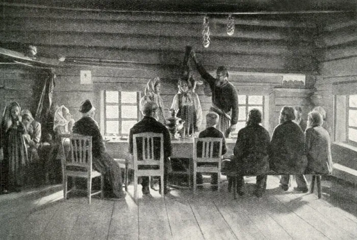 Framed Print : Peasants at a wedding feast, Finland Framed Print : Peasants at a wedding feast, Finland