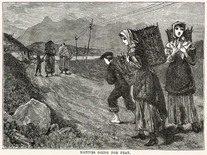 Framed Print : Peat Collecting 1877 Framed Print : Peat Collecting 1877