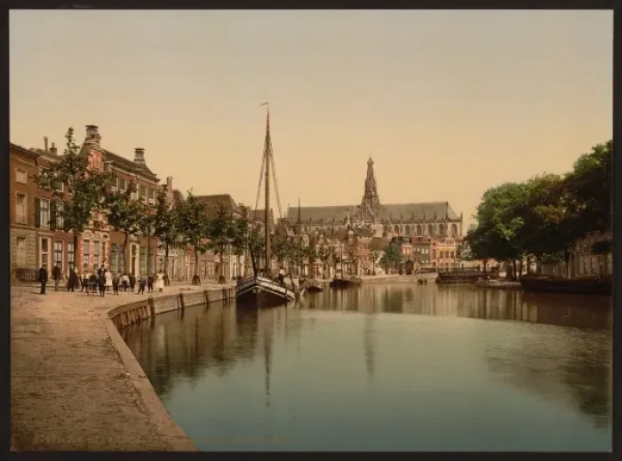 Framed Print : Peat Market and Great Church, Haarlem, Holland