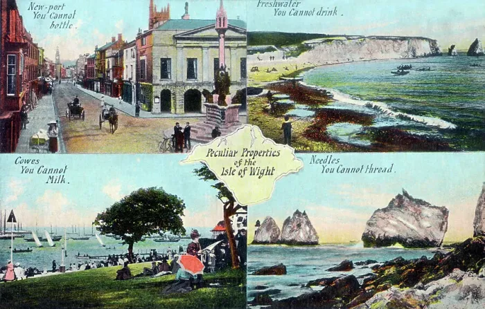 Framed Print : Four Peculiar properties of the Isle of Wight, Hampshire Framed Print : Four Peculiar properties of the Isle of Wight, Hampshire