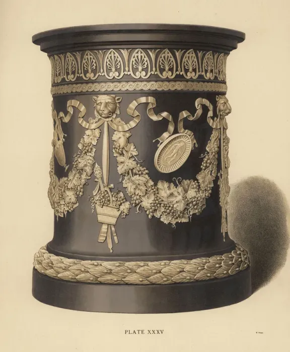 Framed Print : Pedestal for the Borghese or Campana Vase Framed Print : Pedestal for the Borghese or Campana Vase