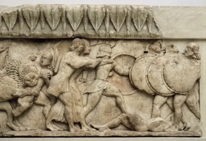 Framed Print : Pediment and frieze from the treasury of the Siphnians Framed Print : Pediment and frieze from the treasury of the Siphnians