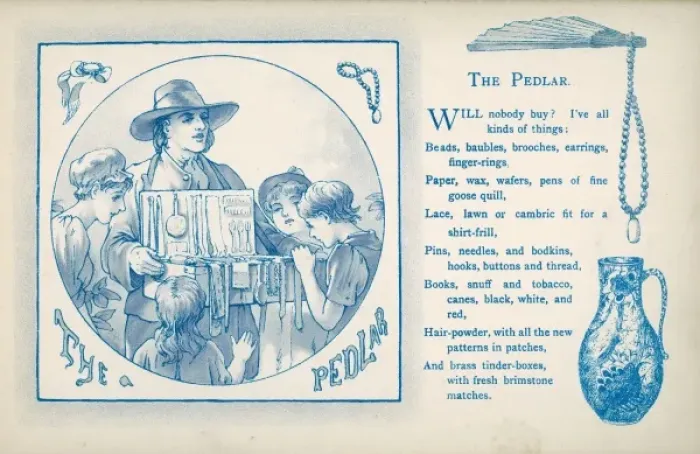 Framed Print : Pedlar with Wares 1886 Framed Print : Pedlar with Wares 1886