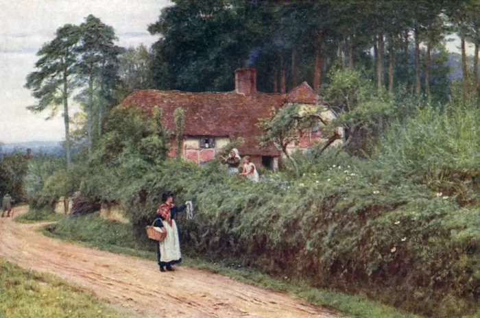 Framed Print : Pedler in Lane / Allingham Framed Print : Pedler in Lane / Allingham