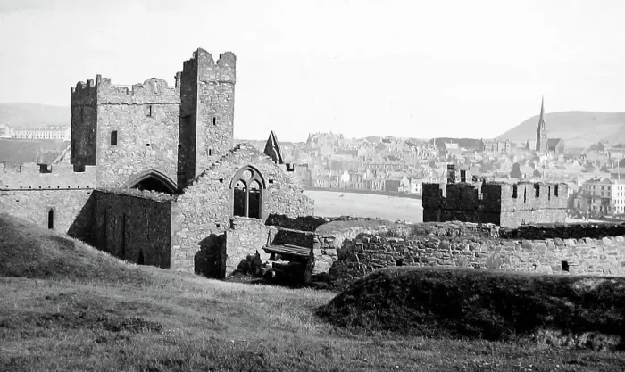 Framed Print : Peel castle St germans Cathedral Isle of Man Framed Print : Peel castle St germans Cathedral Isle of Man
