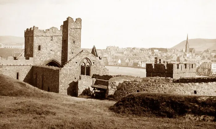 Framed Print : Peel castle St germans Cathedral Isle of Man Framed Print : Peel castle St germans Cathedral Isle of Man