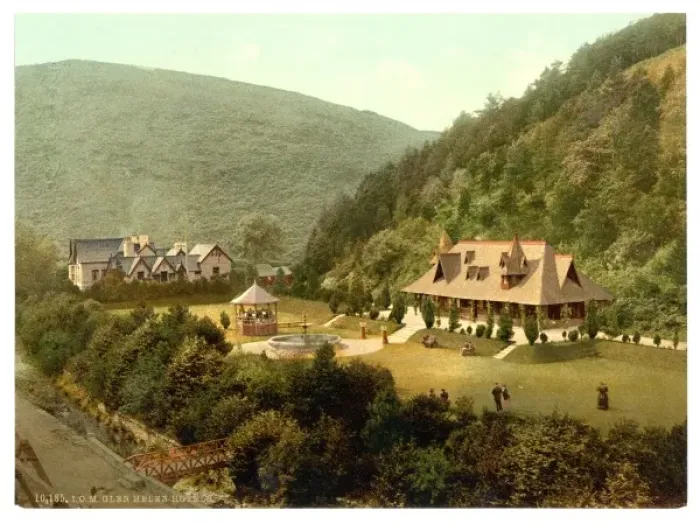 Framed Print : Peel, Glen Helen and Pleasure Ground, Isle of Man, England Framed Print : Peel, Glen Helen and Pleasure Ground, Isle of Man, England