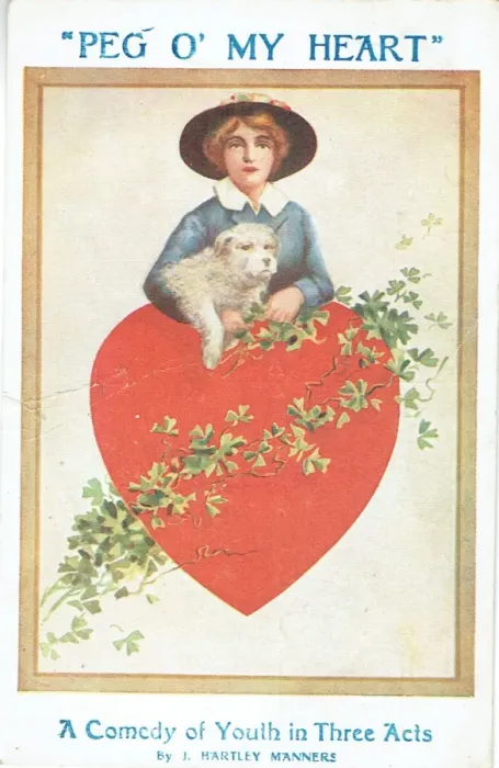Framed Print : Peg O My Heart by J Hartley Manners