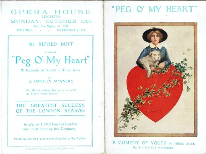 Framed Print : Peg O My Heart by J Hartley Manners Framed Print : Peg O My Heart by J Hartley Manners