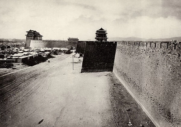 The Peking Beijing city walls, China c. 1900