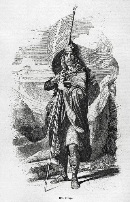 Framed Print : Pelagius of Asturias (c. 685-737). Visigoth nobleman Framed Print : Pelagius of Asturias (c. 685-737). Visigoth nobleman