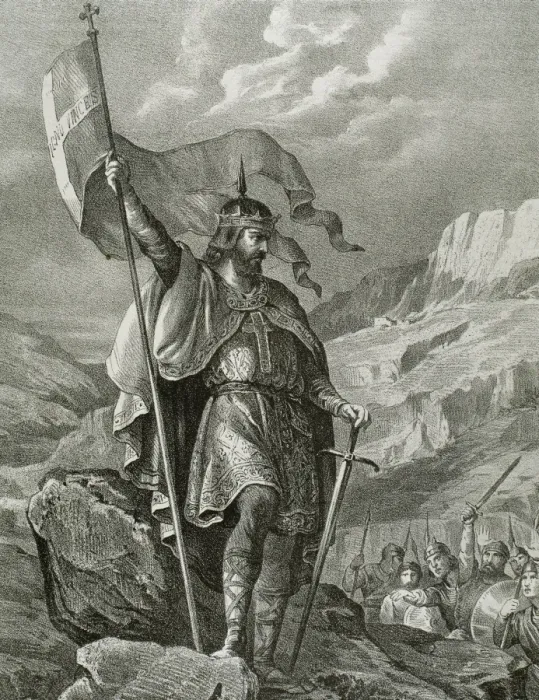 Framed Print : Pelagius (c. 685-737). Engraving Framed Print : Pelagius (c. 685-737). Engraving