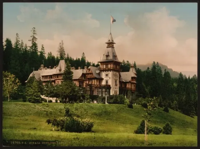Framed Print : Pelesch (i. e. Peles) Castle, Sinaia, Roumania Framed Print : Pelesch (i. e. Peles) Castle, Sinaia, Roumania