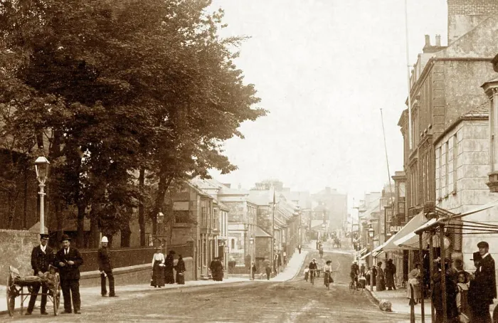 Framed Print : Pembroke Dock Bush Street early 1900s Framed Print : Pembroke Dock Bush Street early 1900s