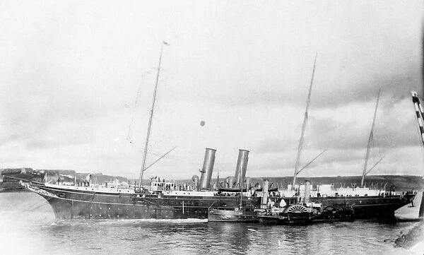 Pembroke Dock with royal yacht, Pembrokeshire, South Wales