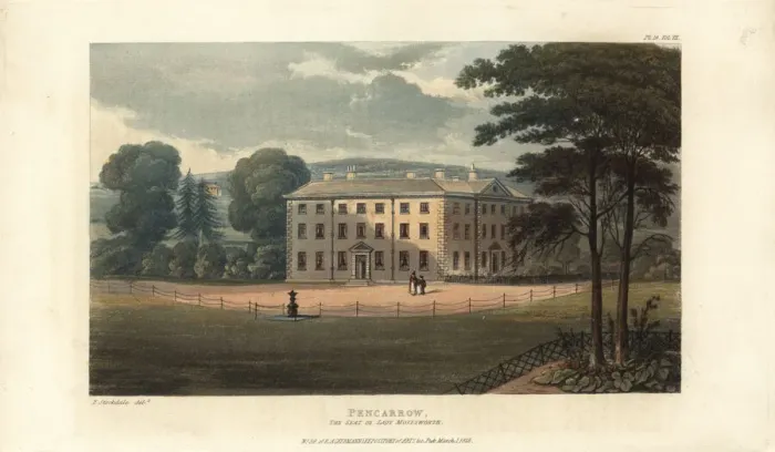 Framed Print : Pencarrow House, seat of Lady Mary Molesworth Framed Print : Pencarrow House, seat of Lady Mary Molesworth