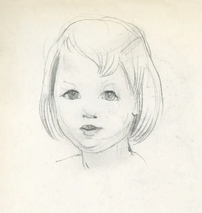Framed Print : Pencil sketch of a child Framed Print : Pencil sketch of a child