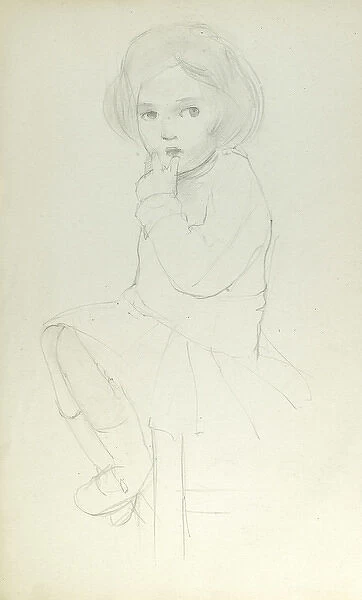 Pencil sketch of girl