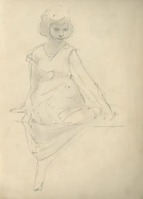 Framed Print : Pencil sketch of young woman Framed Print : Pencil sketch of young woman