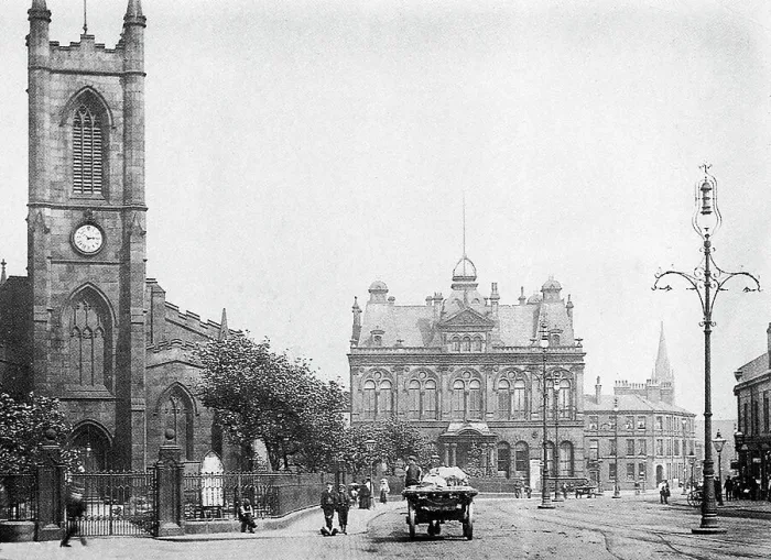Framed Print : Pendleton Town Hall early 1900s Framed Print : Pendleton Town Hall early 1900s