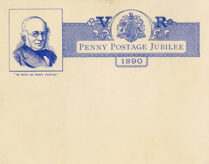 Framed Print : Penny Post Jubilee card - Sir Rowland Hill - 1890 Framed Print : Penny Post Jubilee card - Sir Rowland Hill - 1890