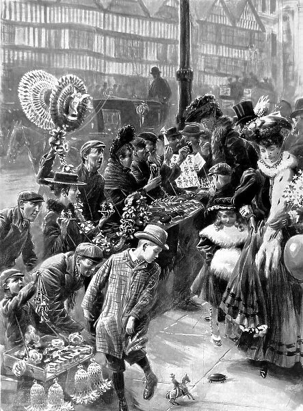 Penny Toy Sellers in Holborn, London, 1907