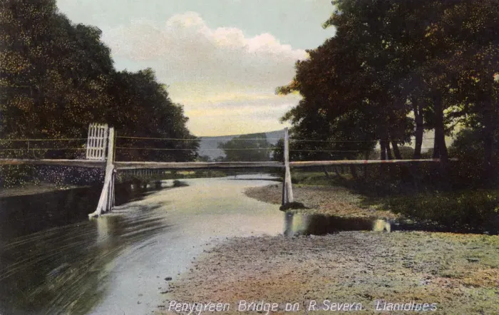 Framed Print : Pennygreen Bridge on the River Severn at Llanidloes Framed Print : Pennygreen Bridge on the River Severn at Llanidloes