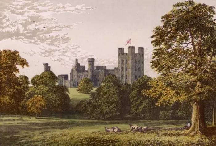 Framed Print : Penrhyn Castle 1879 Framed Print : Penrhyn Castle 1879