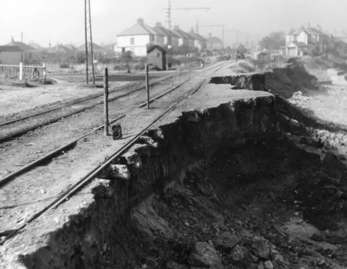 Framed Print : Penrhyn Flood 1945 Framed Print : Penrhyn Flood 1945