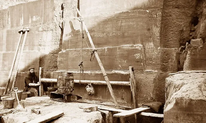 Framed Print : Penrhyn Slate Quarry near Bethesda Victorian period Framed Print : Penrhyn Slate Quarry near Bethesda Victorian period