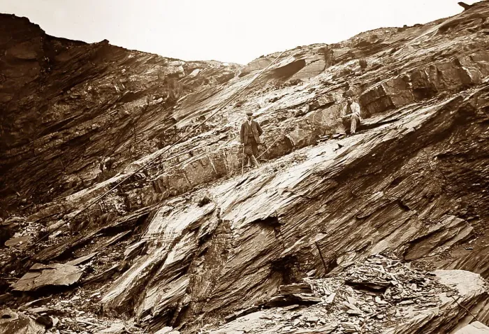 Framed Print : Penrhyn slate quarry, Victorian period Framed Print : Penrhyn slate quarry, Victorian period