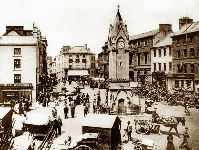 Framed Print : Penrith Market Place early 1900s Framed Print : Penrith Market Place early 1900s